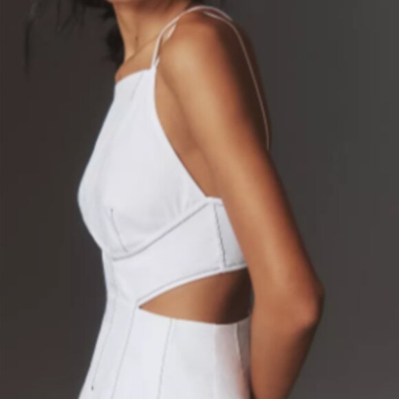 Brand New By Anthropologie Strappy Square-Neck Apron Midi Dress - Picture 4 of 8